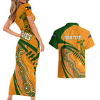 personalised-aussie-wallabies-couples-matching-short-sleeve-bodycon-dress-and-hawaiian-shirt-rugby-world-cup-indigenous
