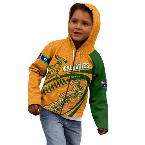 personalised-aussie-wallabies-kid-hoodie-rugby-world-cup-indigenous