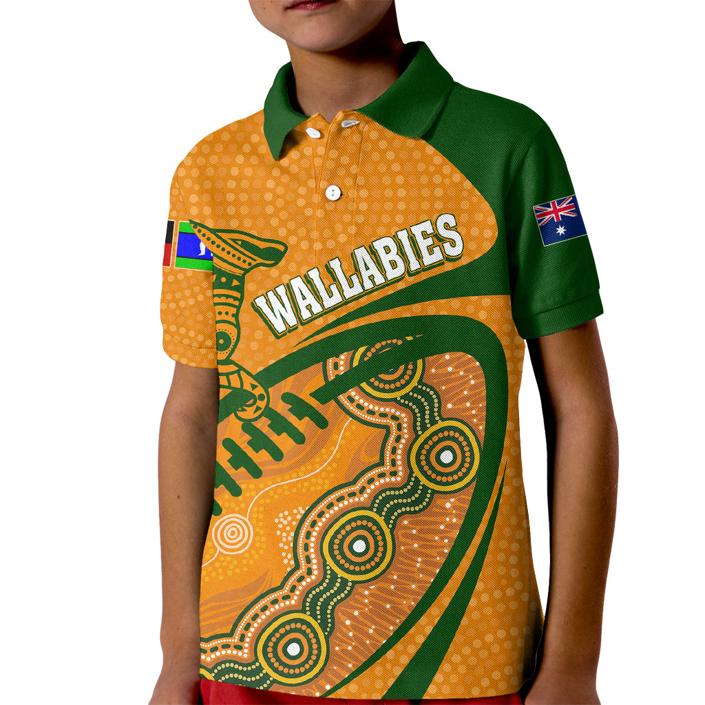 personalised-aussie-wallabies-kid-polo-shirt-rugby-world-cup-indigenous