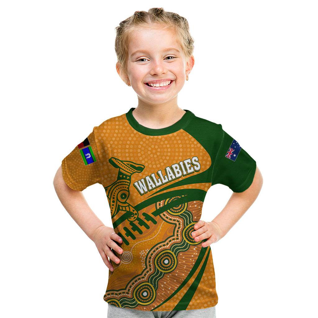 personalised-aussie-wallabies-kid-t-shirt-rugby-world-cup-indigenous