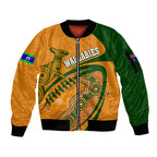 personalised-aussie-wallabies-sleeve-zip-bomber-jacket-rugby-world-cup-indigenous