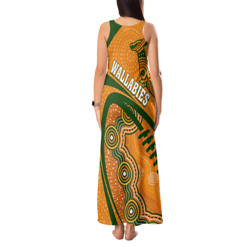 personalised-aussie-wallabies-tank-maxi-dress-rugby-world-cup-indigenous