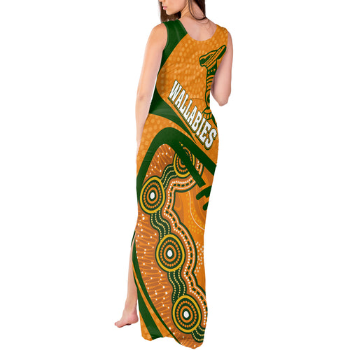 personalised-aussie-wallabies-tank-maxi-dress-rugby-world-cup-indigenous