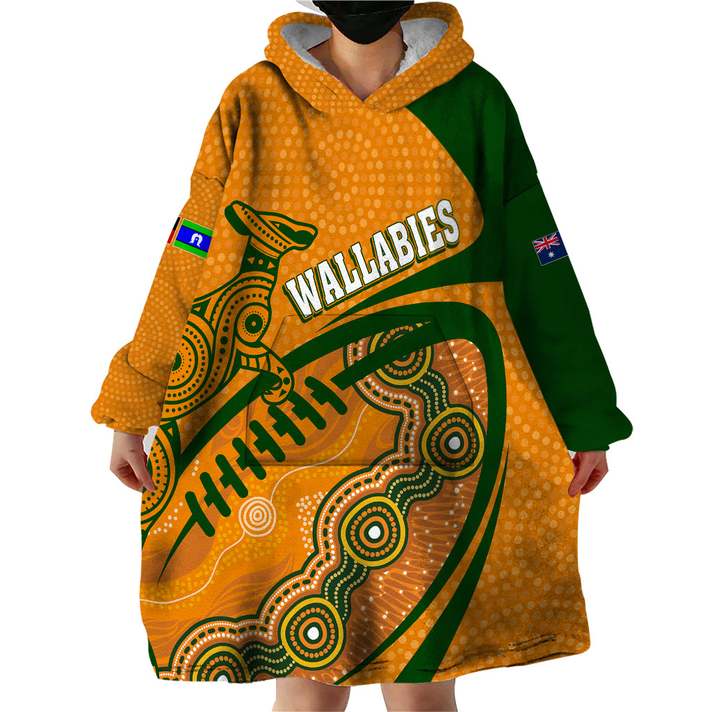 personalised-aussie-wallabies-wearable-blanket-hoodie-rugby-world-cup-indigenous