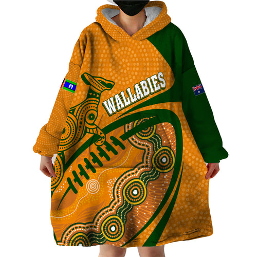 personalised-aussie-wallabies-wearable-blanket-hoodie-rugby-world-cup-indigenous