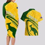 personalised-aussie-wallabies-couples-matching-long-sleeve-bodycon-dress-and-hawaiian-shirt-rugby-world-cup-sporty-dynamic