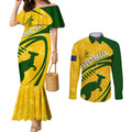 personalised-aussie-wallabies-couples-matching-mermaid-dress-and-long-sleeve-button-shirts-rugby-world-cup-sporty-dynamic
