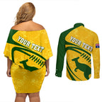 personalised-aussie-wallabies-couples-matching-off-shoulder-short-dress-and-long-sleeve-button-shirts-rugby-world-cup-sporty-dynamic