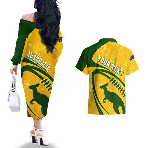 personalised-aussie-wallabies-couples-matching-off-the-shoulder-long-sleeve-dress-and-hawaiian-shirt-rugby-world-cup-sporty-dynamic