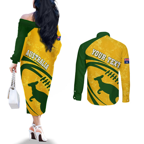 personalised-aussie-wallabies-couples-matching-off-the-shoulder-long-sleeve-dress-and-long-sleeve-button-shirts-rugby-world-cup-sporty-dynamic
