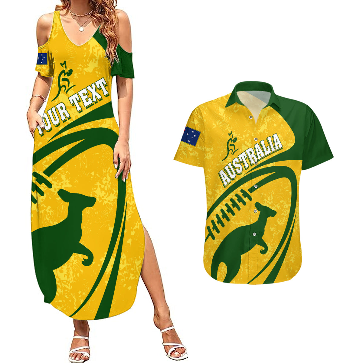 personalised-aussie-wallabies-couples-matching-summer-maxi-dress-and-hawaiian-shirt-rugby-world-cup-sporty-dynamic