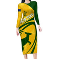 personalised-aussie-wallabies-long-sleeve-bodycon-dress-rugby-world-cup-sporty-dynamic