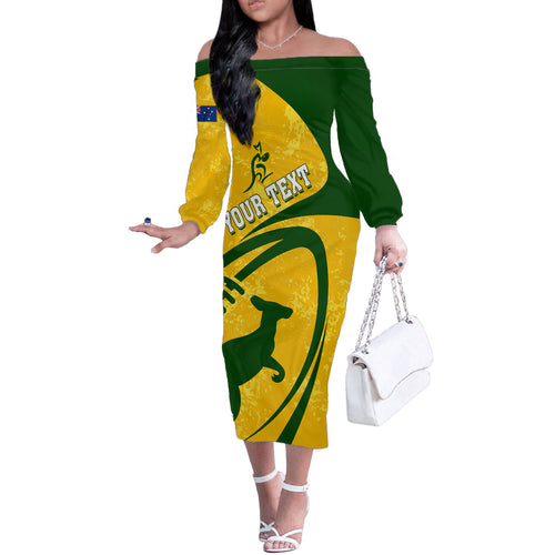 personalised-aussie-wallabies-off-the-shoulder-long-sleeve-dress-rugby-world-cup-sporty-dynamic