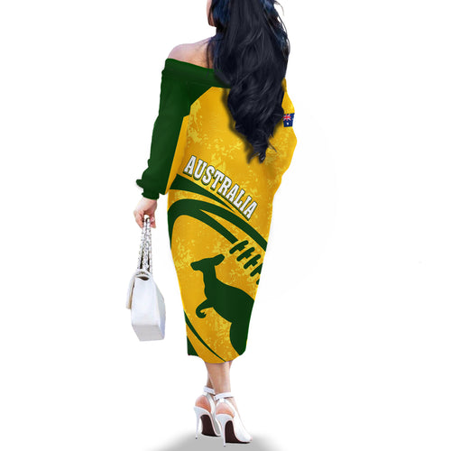 personalised-aussie-wallabies-off-the-shoulder-long-sleeve-dress-rugby-world-cup-sporty-dynamic