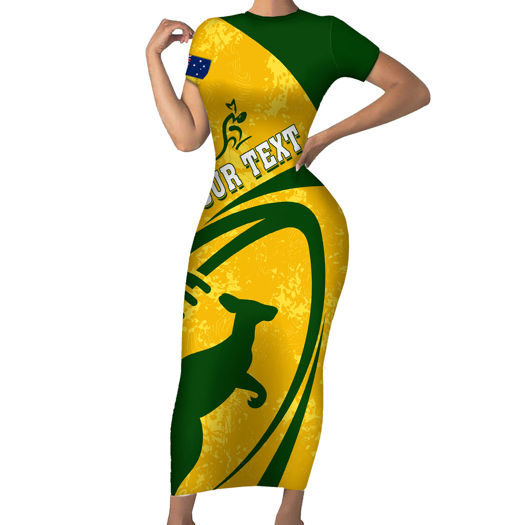 personalised-aussie-wallabies-short-sleeve-bodycon-dress-rugby-world-cup-sporty-dynamic