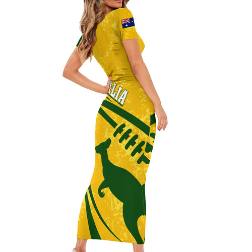 personalised-aussie-wallabies-short-sleeve-bodycon-dress-rugby-world-cup-sporty-dynamic