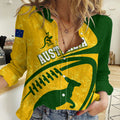 Personalised Aussie Wallabies Women Casual Shirt Rugby World Cup Sporty Dynamic LT7
