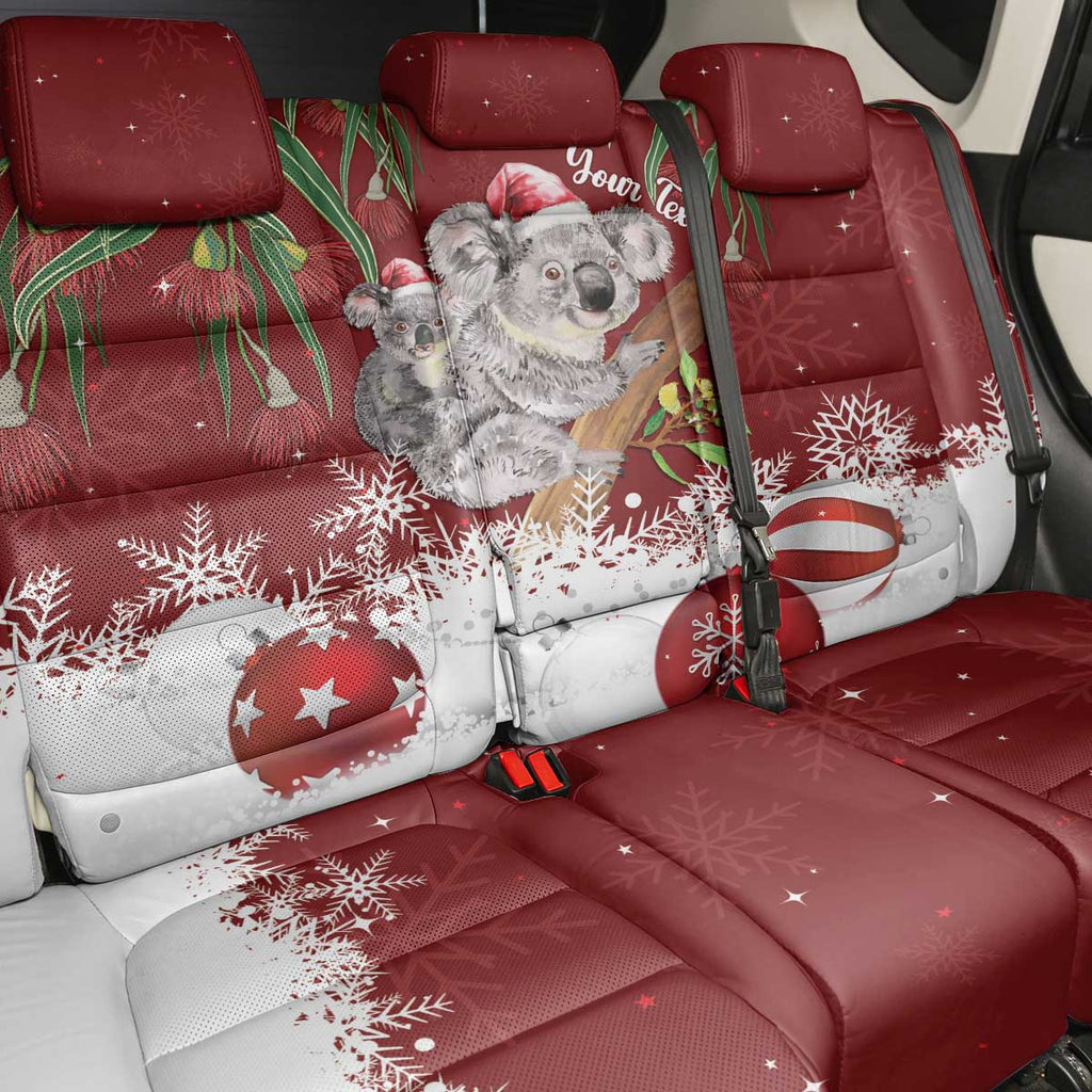 Personalised Aussie Christmas Back Car Seat Cover Mom & Baby Koala