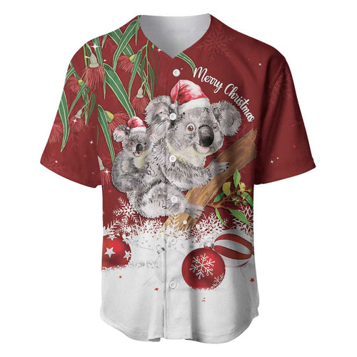Personalised Aussie Christmas Baseball Jersey Mom & Baby Koala