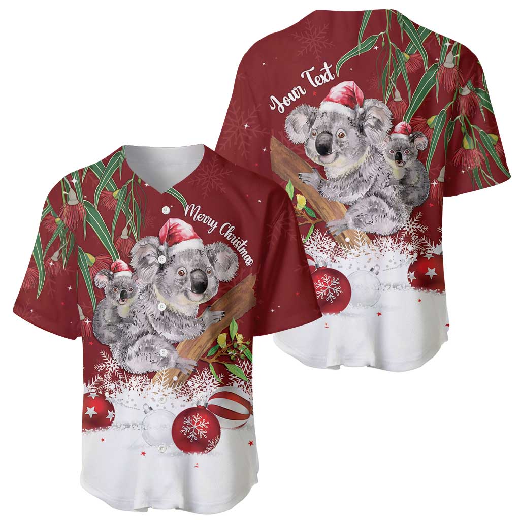 Personalised Aussie Christmas Baseball Jersey Mom & Baby Koala