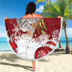 Personalised Aussie Christmas Beach Blanket Mom & Baby Koala