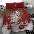 Personalised Aussie Christmas Bedding Set Mom & Baby Koala