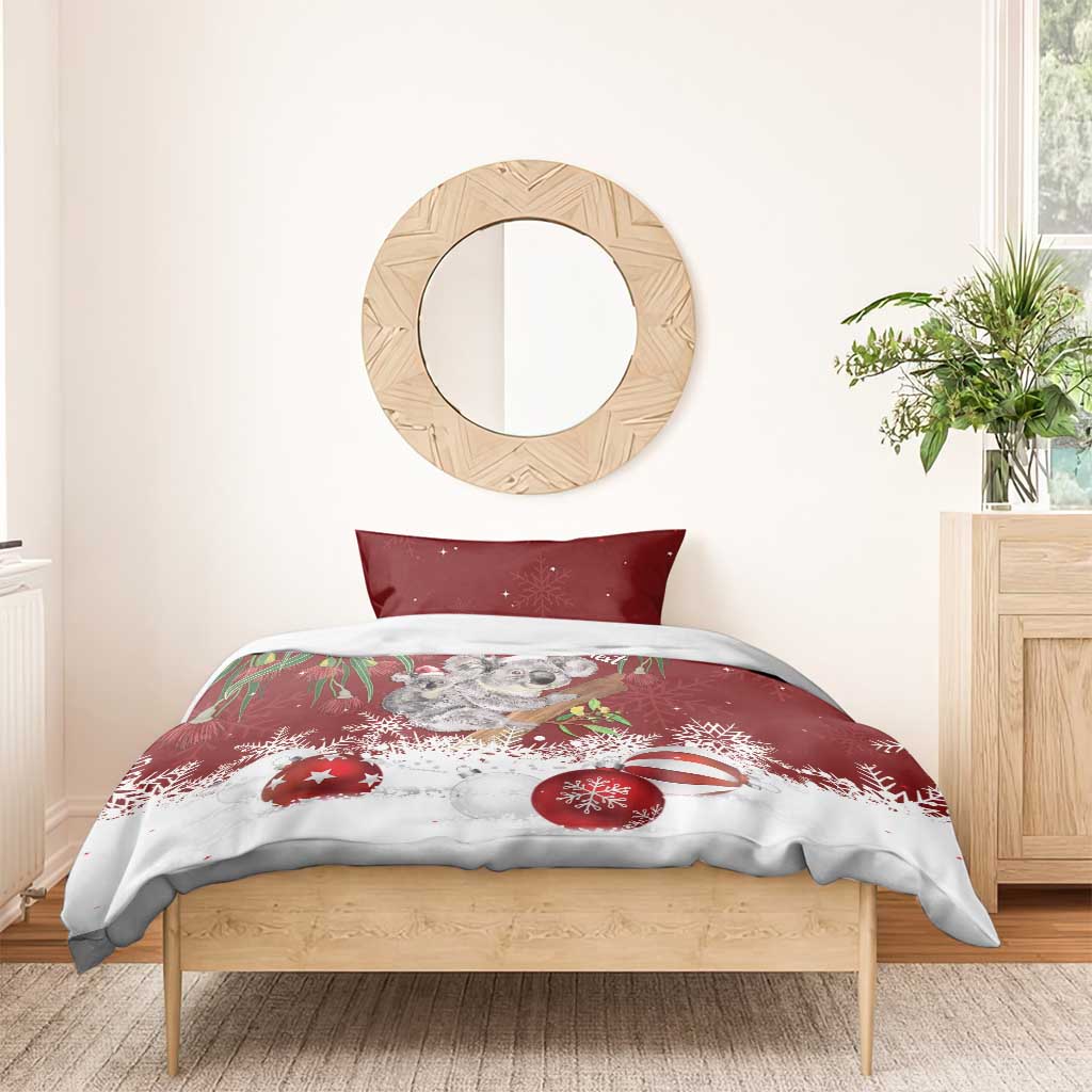 Personalised Aussie Christmas Bedding Set Mom & Baby Koala