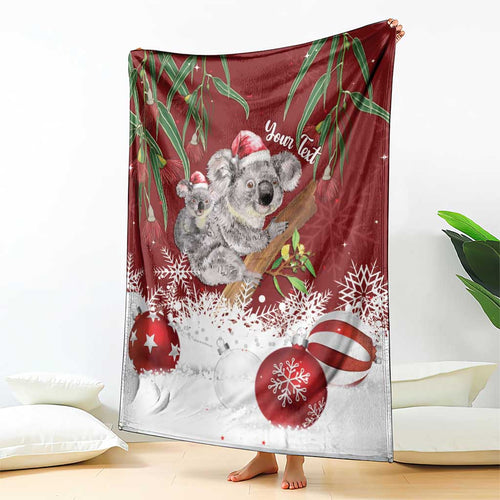 Personalised Aussie Christmas Blanket Mom & Baby Koala