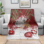 Personalised Aussie Christmas Blanket Mom & Baby Koala