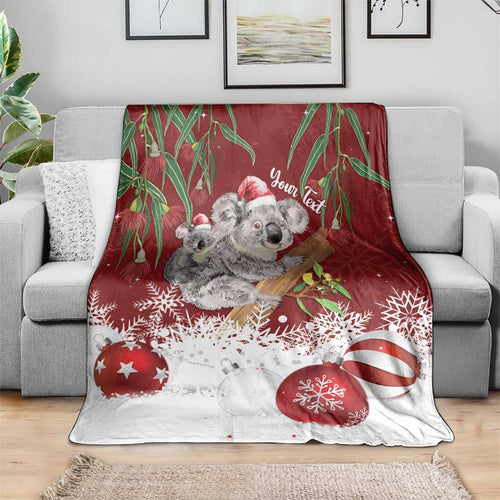 Personalised Aussie Christmas Blanket Mom & Baby Koala
