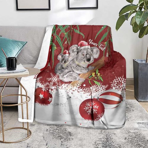 Personalised Aussie Christmas Blanket Mom & Baby Koala