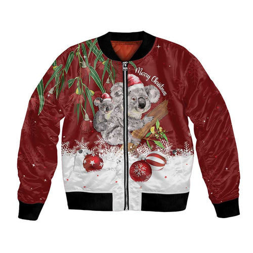 Personalised Aussie Christmas Bomber Jacket Mom & Baby Koala