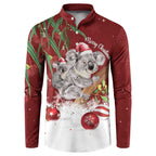 Personalised Aussie Christmas Button Sweatshirt Mom & Baby Koala