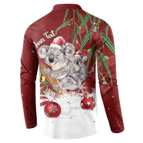 Personalised Aussie Christmas Button Sweatshirt Mom & Baby Koala