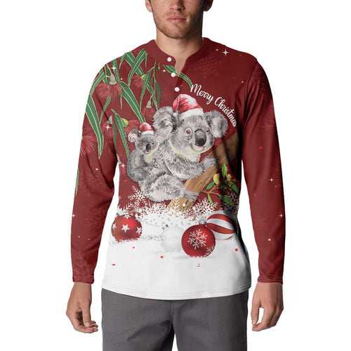 Personalised Aussie Christmas Button Sweatshirt Mom & Baby Koala