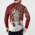 Personalised Aussie Christmas Button Sweatshirt Mom & Baby Koala