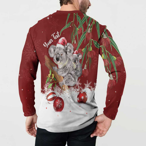 Personalised Aussie Christmas Button Sweatshirt Mom & Baby Koala