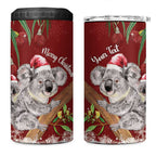 Personalised Aussie Christmas 4 in 1 Can Cooler Tumbler Mom & Baby Koala