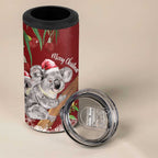 Personalised Aussie Christmas 4 in 1 Can Cooler Tumbler Mom & Baby Koala