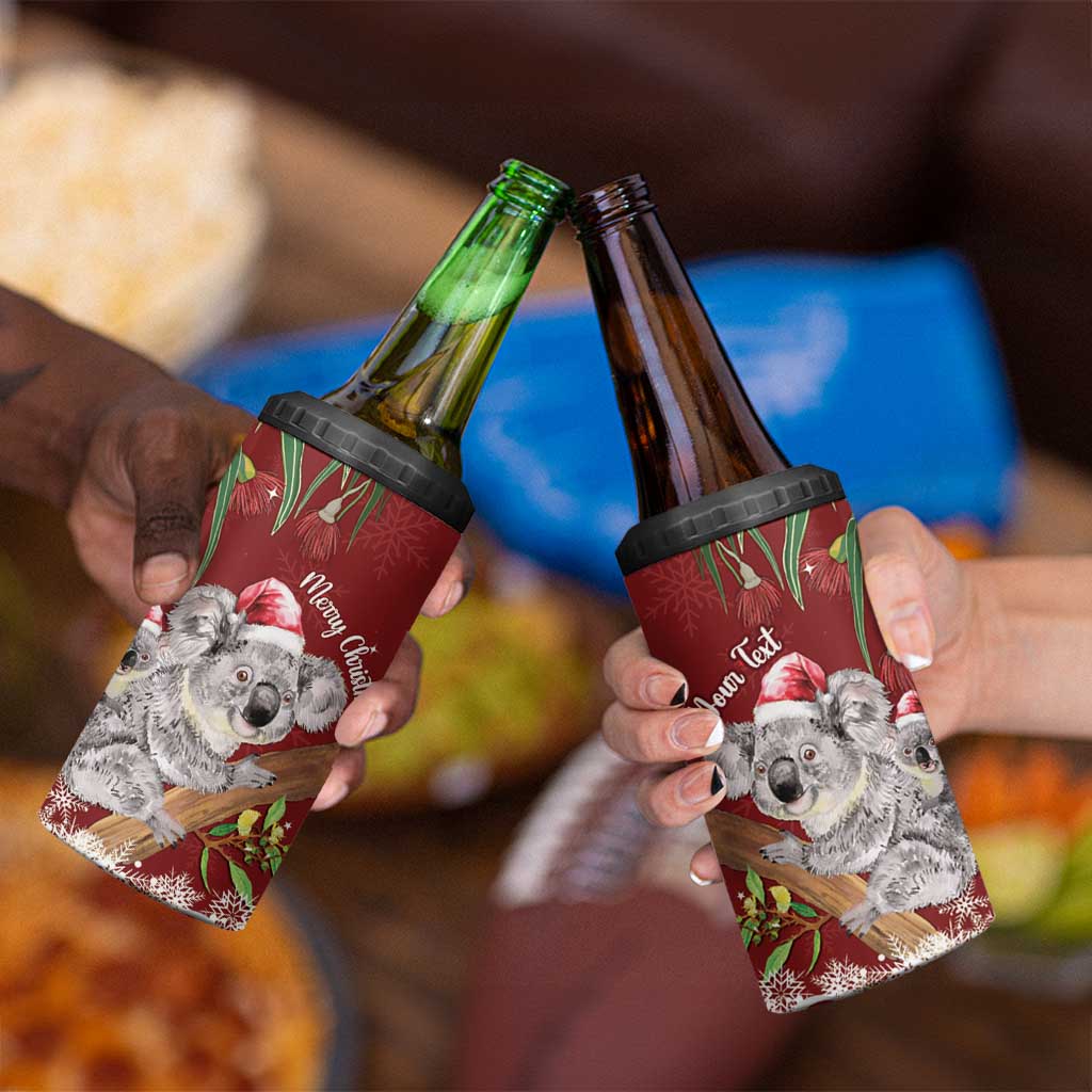 Personalised Aussie Christmas 4 in 1 Can Cooler Tumbler Mom & Baby Koala