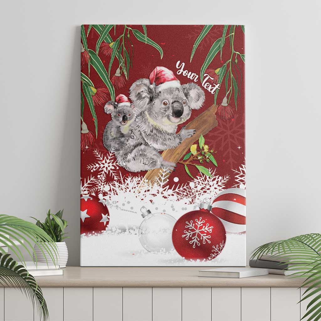 Personalised Aussie Christmas Canvas Wall Art Mom & Baby Koala