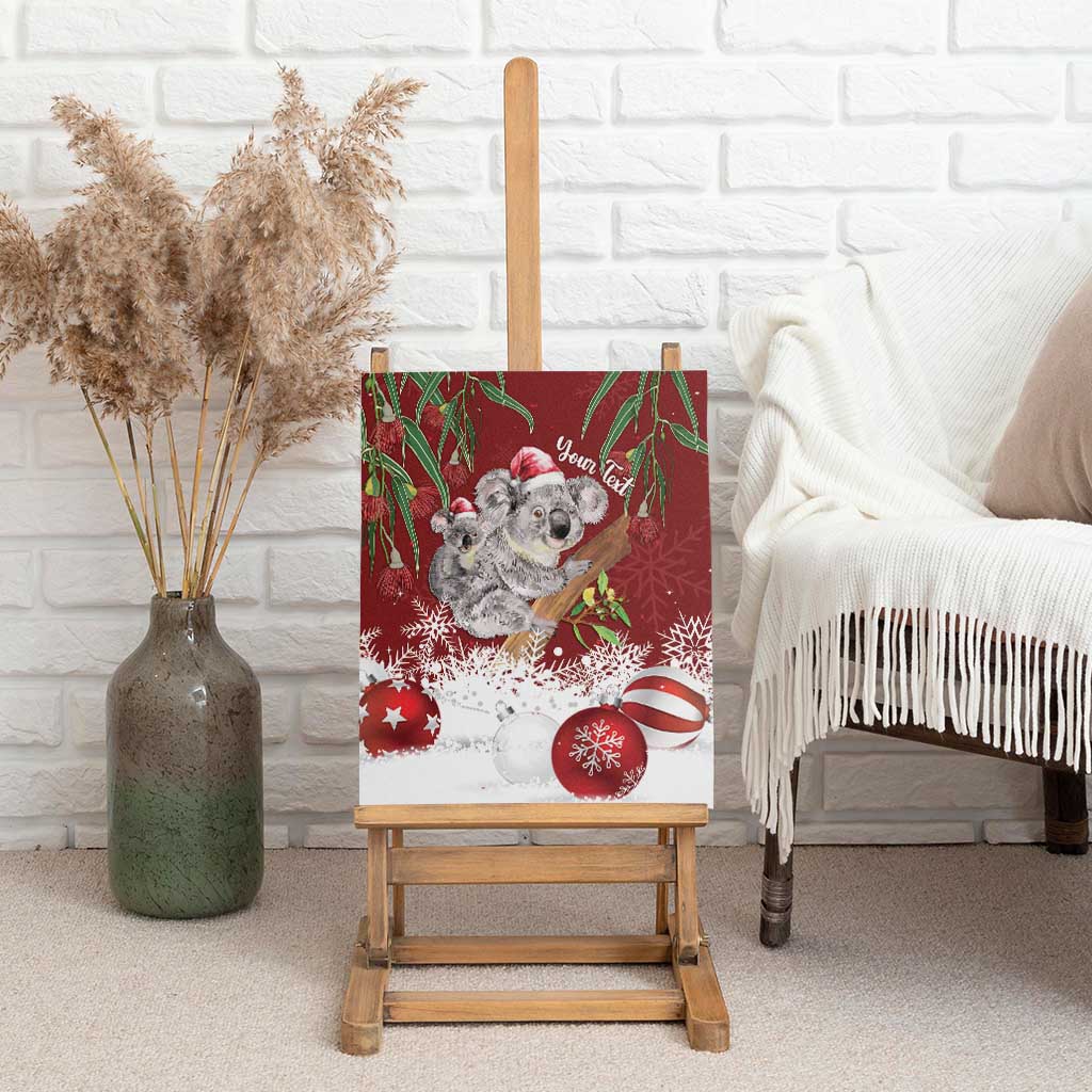 Personalised Aussie Christmas Canvas Wall Art Mom & Baby Koala
