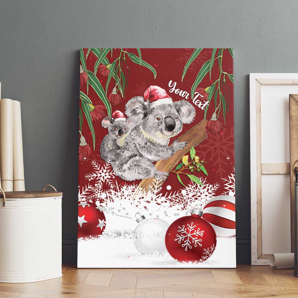 Personalised Aussie Christmas Canvas Wall Art Mom & Baby Koala