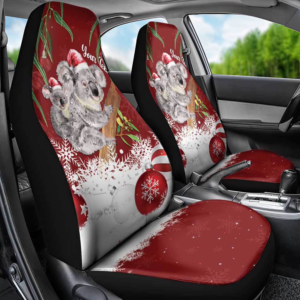 Personalised Aussie Christmas Car Seat Cover Mom & Baby Koala