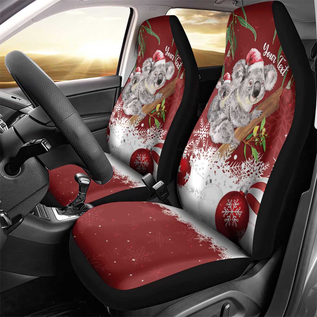 Personalised Aussie Christmas Car Seat Cover Mom & Baby Koala