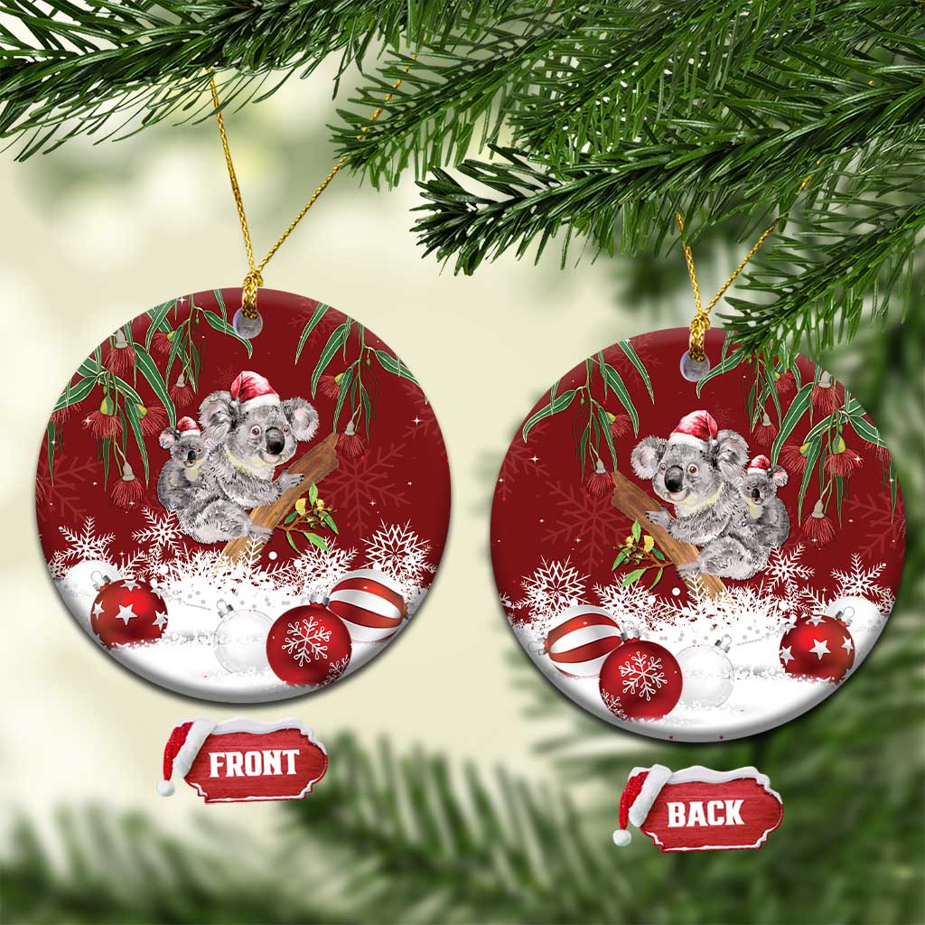 Aussie Christmas Ceramic Ornament Mom & Baby Koala