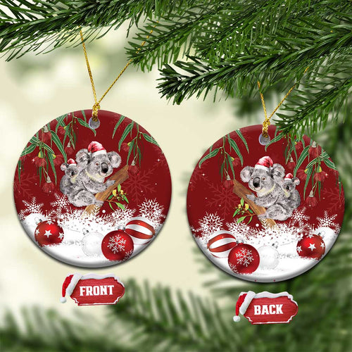 Aussie Christmas Ceramic Ornament Mom & Baby Koala