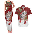 Personalised Aussie Christmas Couples Matching Tank Maxi Dress and Hawaiian Shirt Mom & Baby Koala