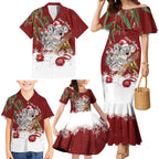 Personalised Aussie Christmas Family Matching Mermaid Dress and Hawaiian Shirt Mom & Baby Koala