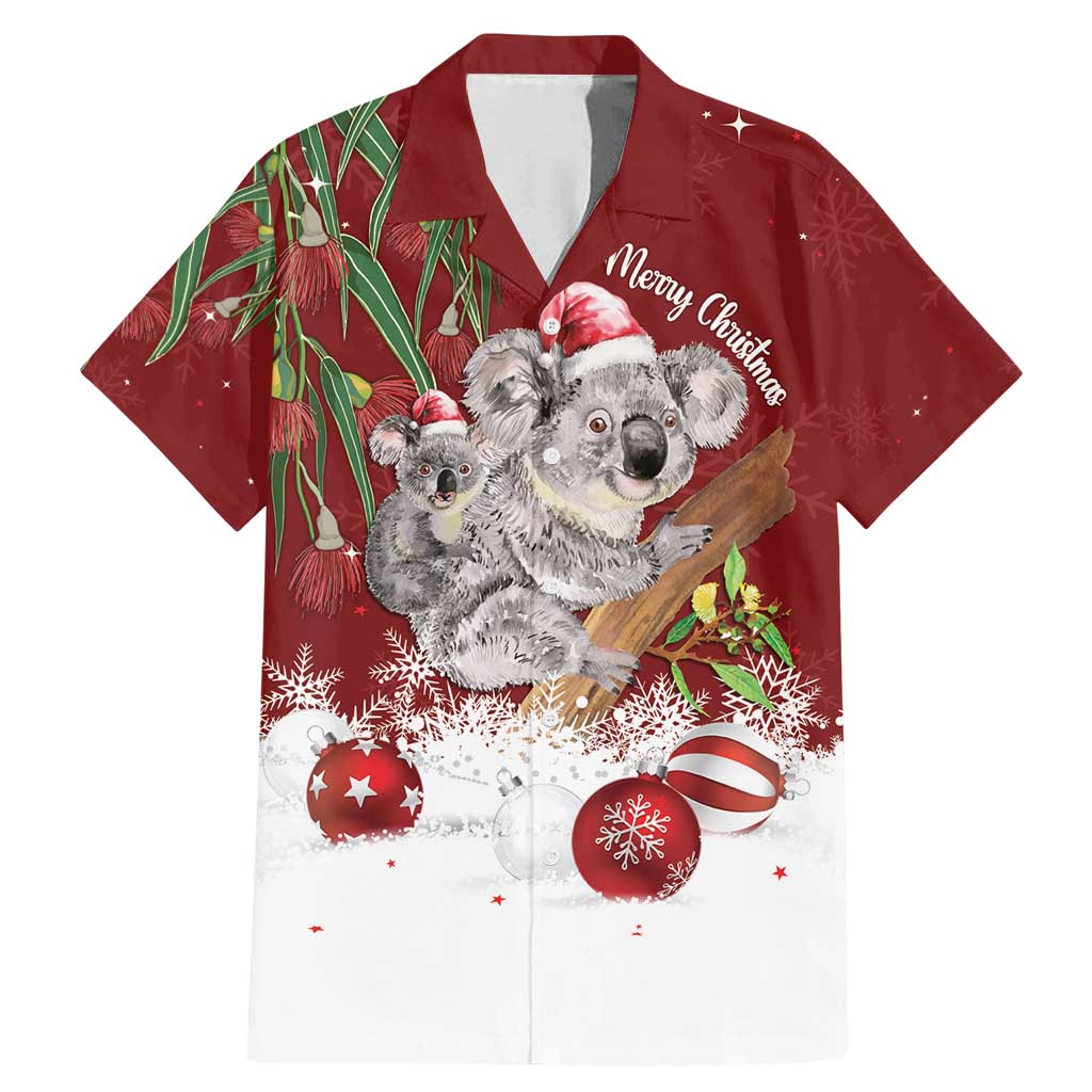 Personalised Aussie Christmas Family Matching Mermaid Dress and Hawaiian Shirt Mom & Baby Koala